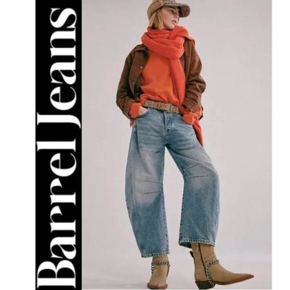 Good Luck Mid-Rise Barrel Jeans - Picture 5 of 6